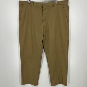 Kenneth Cole Reaction Mens Khaki Tan Stretch Chino Pants 42x30 Solid‎